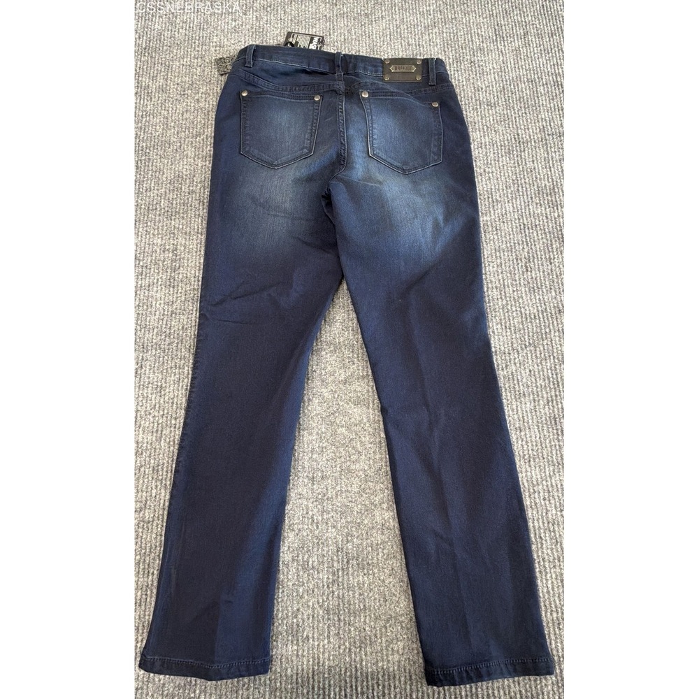 Luxe Kingston Ankle Blue Denim Jeans featuring a lightly faded finish - Size 29 - Picture 11 of 11